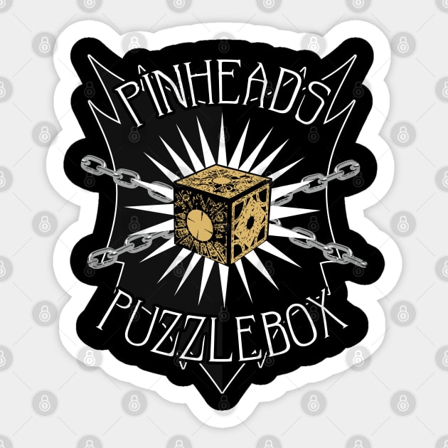 Pinheads puzzle box Sticker by wet_chicken_lip
